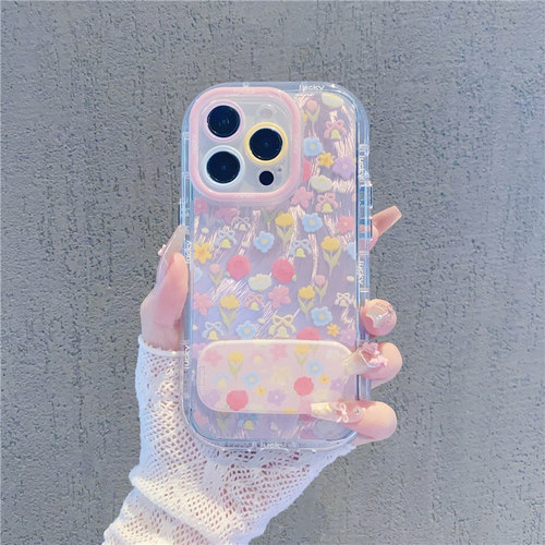 多彩小碎花高级女款适用苹果16Pro手机壳iPhone14max小米15华为mate60Pura70K80荣耀100Reno12nova13vivos20