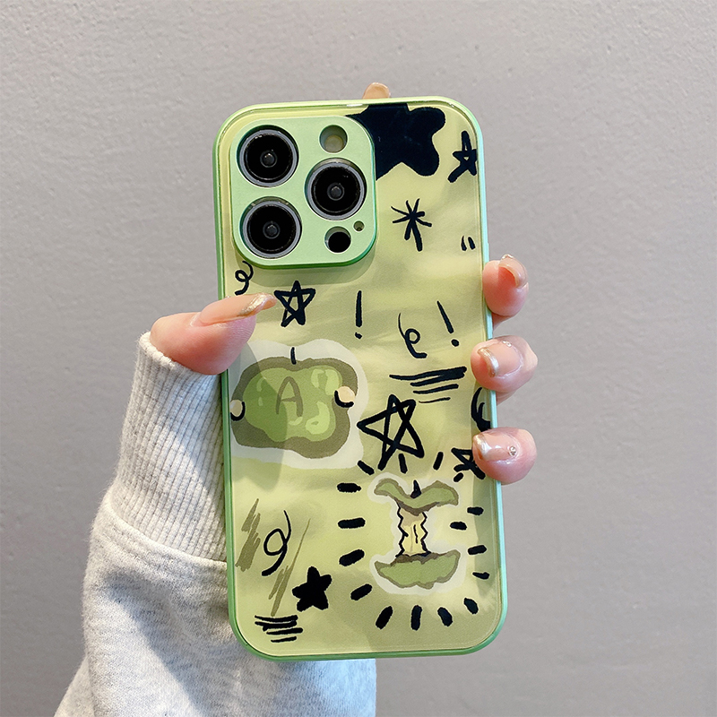 金属漆玻璃青苹果新款适用苹果16pro手机壳iPhone14max小米15华为mate70k80nova13p60vivox200荣耀100reno12