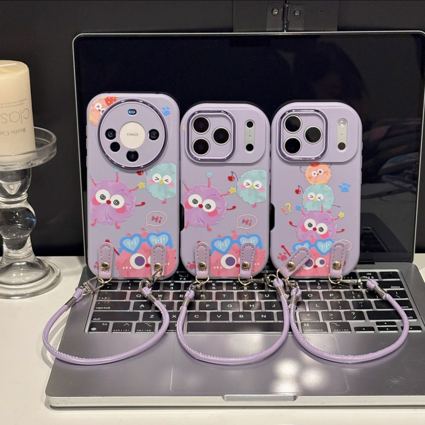 毛球涂鸦叠叠乐新款适用苹果17Pro手机壳iPhone16max小米15华为mate80pura70k60reno14荣耀300vivox200findx8