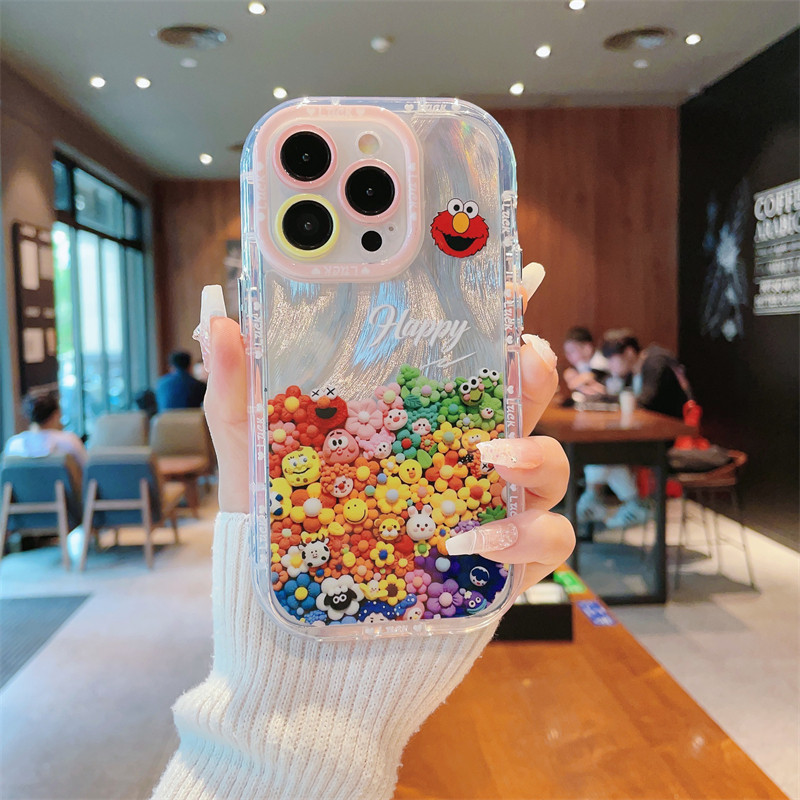 多巴胺公仔适用苹果15promax手机壳16iphone14羽纱小米13新款nova12reno11华为mate60k50pura70荣耀100x90s18