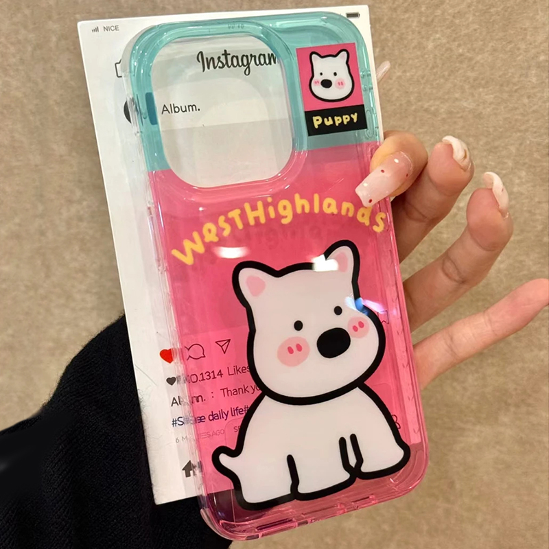 拼接西高地太空壳适用苹果16promax手机壳iPhone14plus13pro12小米15华为mate70荣耀90/80p60/40nova11magic5