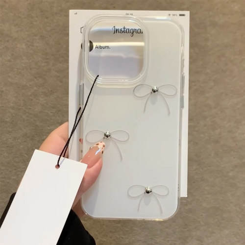 甜酷钢珠蝴蝶结高级新款适用苹果16pro手机壳iPhone14max13华为mate60p70小米15k80荣耀vivox200reno11nova12