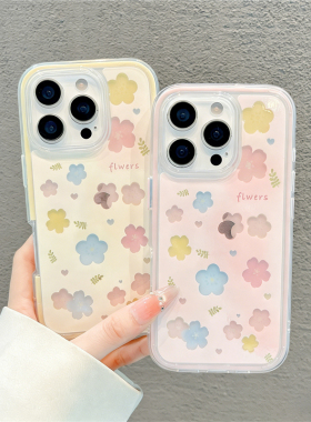 满屏炫彩ins花朵新款适用苹果17Promax手机壳iPhone16pro14小米15华为mate80pura70nova13荣耀300x200findx8