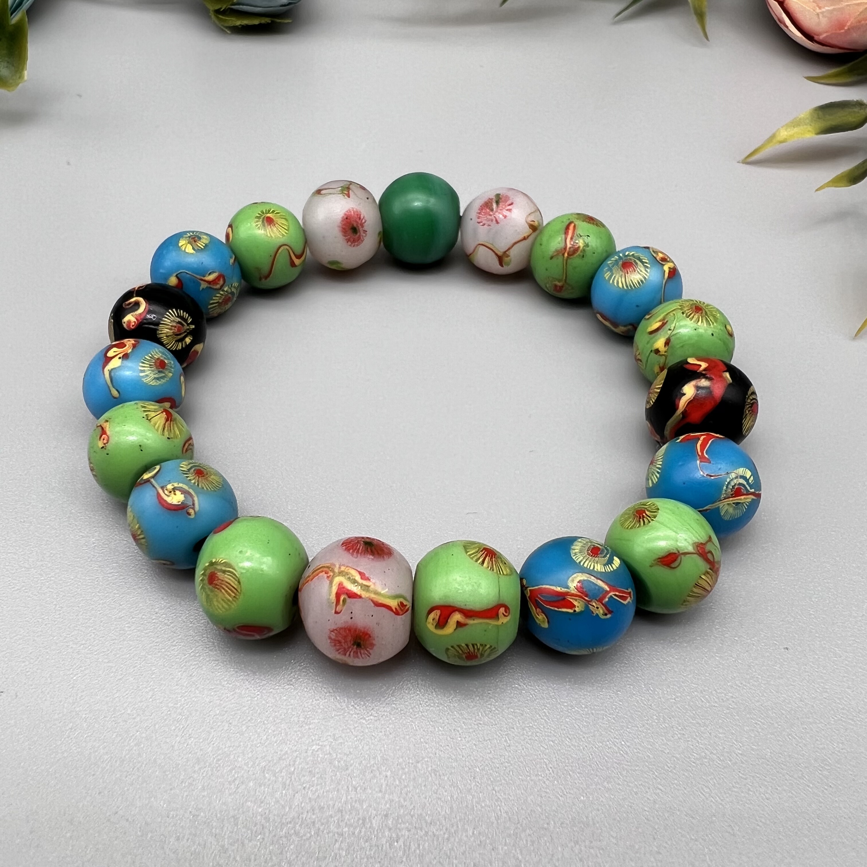 老琉璃 凤眼琉璃珠 颗颗精挑 凤眼手串手链 七彩琉璃