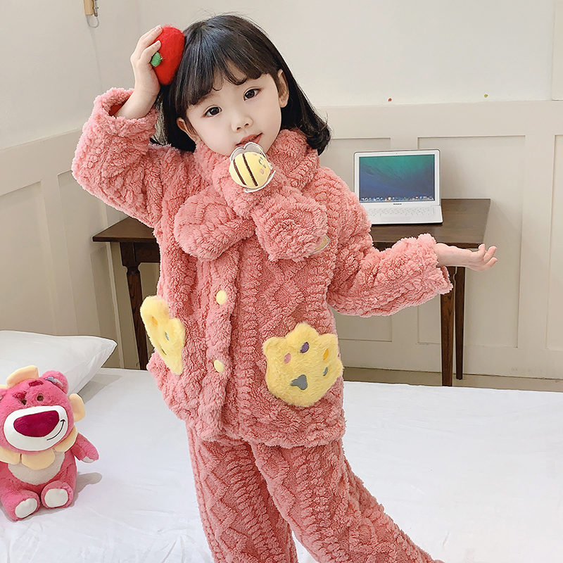 博杰文休闲法兰绒秋冬季家居服