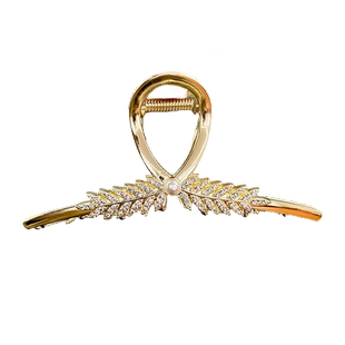 2025新款网红黄金麦穗发夹女士后脑勺仿珍珠大抓夹发卡夹子头饰