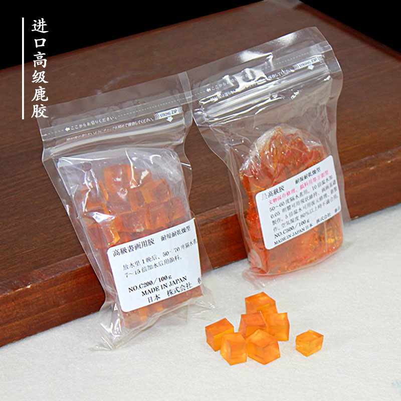 日本高档鹿胶文物修复级粉末颜料用胶