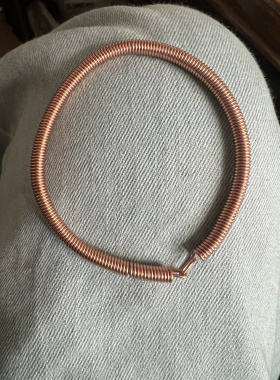 欧美热销爆款项链伸缩弹力蛇环不锈钢时尚嘻哈个性紫铜防辐射手镯