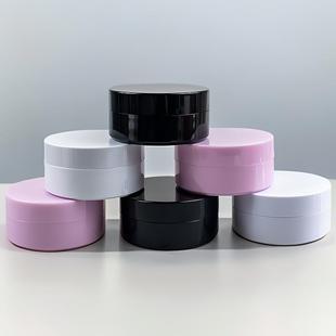 眼膜瓶 扁瓶罐ps广口瓶盒100g60片眼膜贴瓶子膏霜粉末盒塑料 空瓶