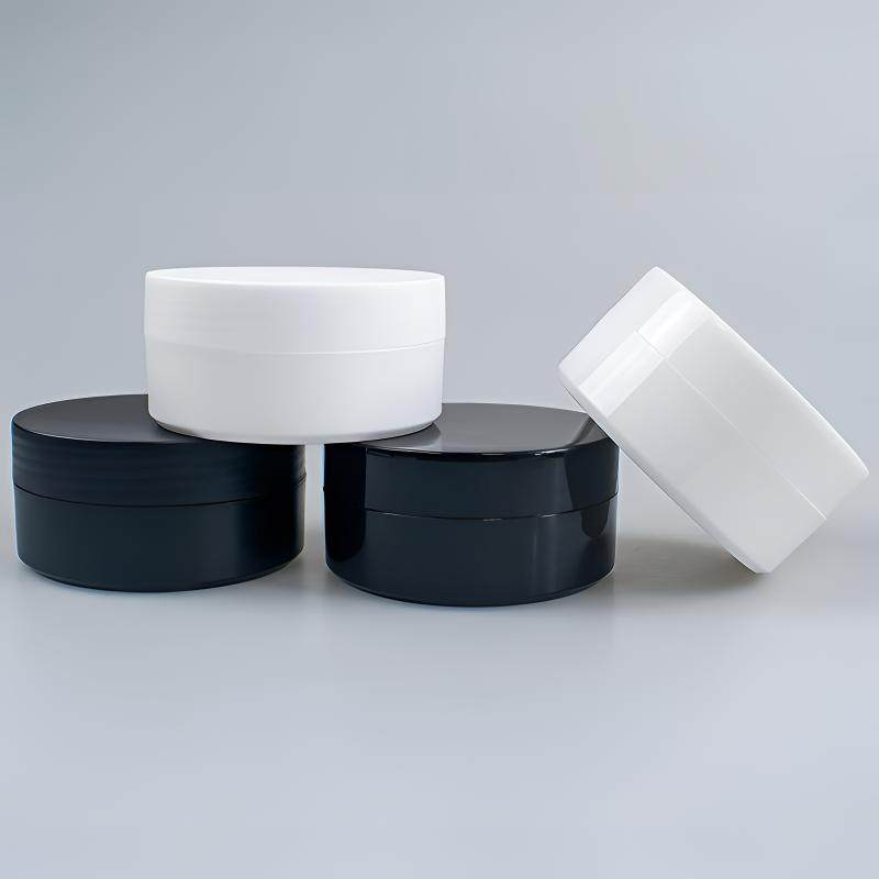 PP广口扁瓶加厚100g眼膜瓶空瓶塑料罐子膏霜瓶分装面霜盒黑色白色,包装,塑料瓶,淘宝优惠券,粉丝福利购,淘宝优惠卷