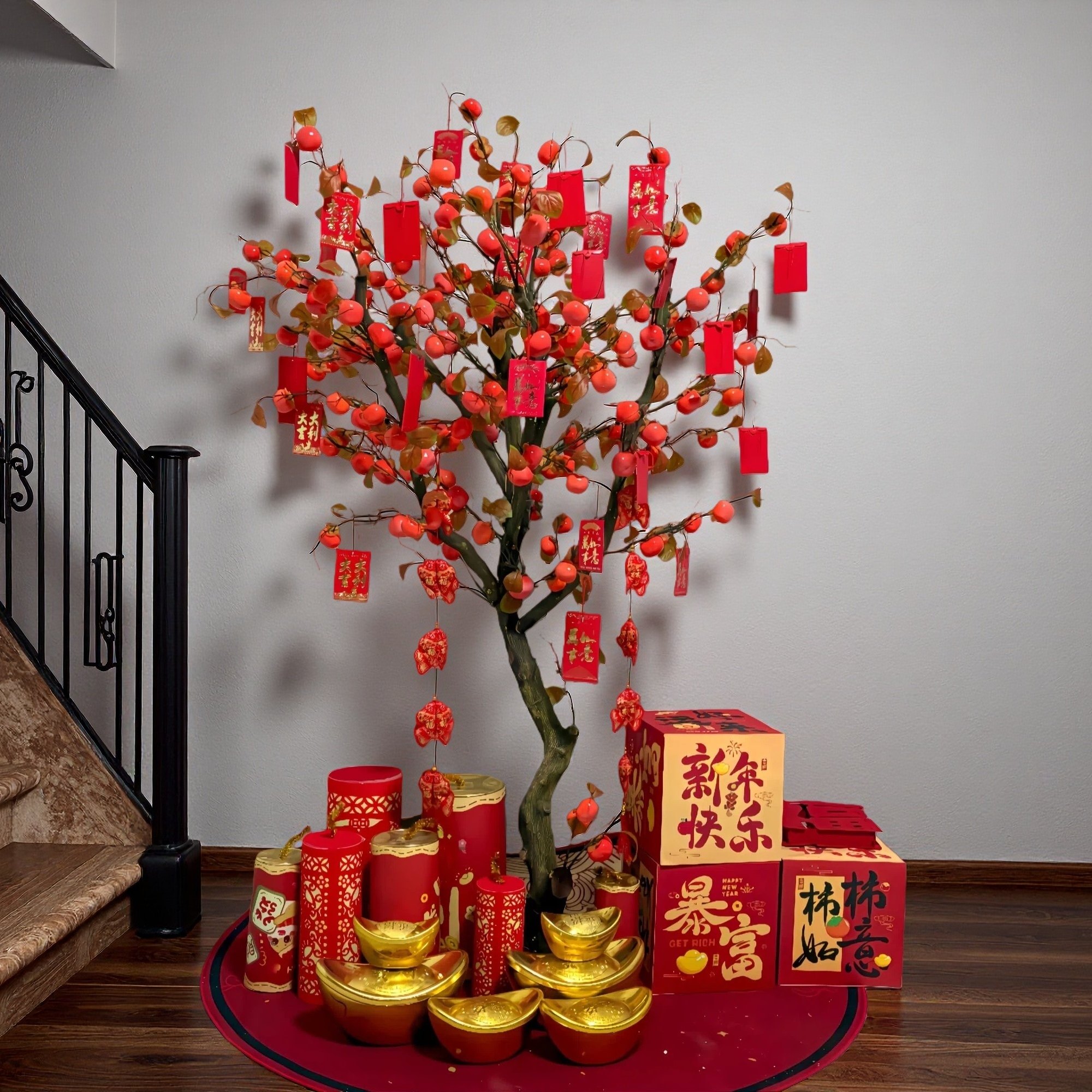 仿真柿子树许愿树假果树室外装饰仿真造型树酒店大堂公司景观造景,鲜花速递/花卉仿真/绿植园艺,仿真绿植,淘宝优惠券,粉丝福利购,淘宝优惠卷