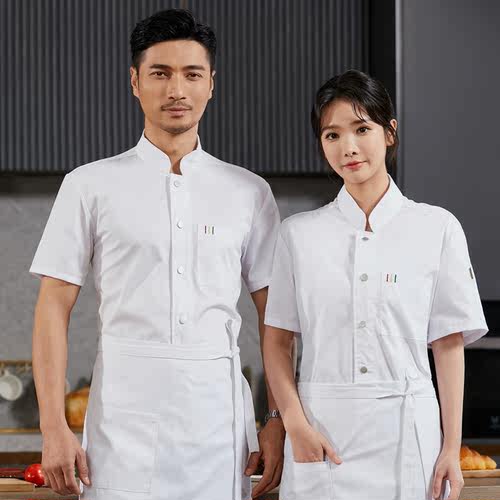 高档食堂厨房师工作服短袖