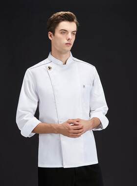厨师工作服长袖厨房后厨衣服中西餐厅厨师短袖夏装酒店厨师服秋冬