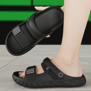 夏季 新款 凉鞋 男士 外穿踩屎感软底防滑运动休闲两用开车凉拖 沙滩鞋