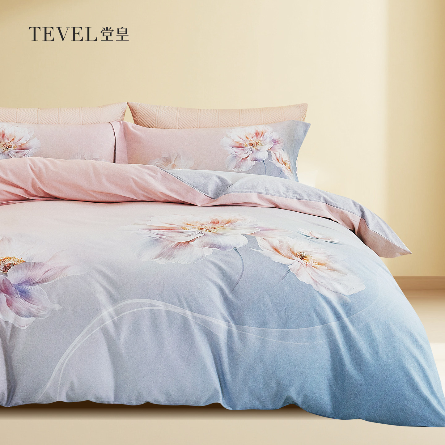 TEVEL/堂皇四件套全棉磨毛套件秋冬季加厚保暖床单被套芙罗拉