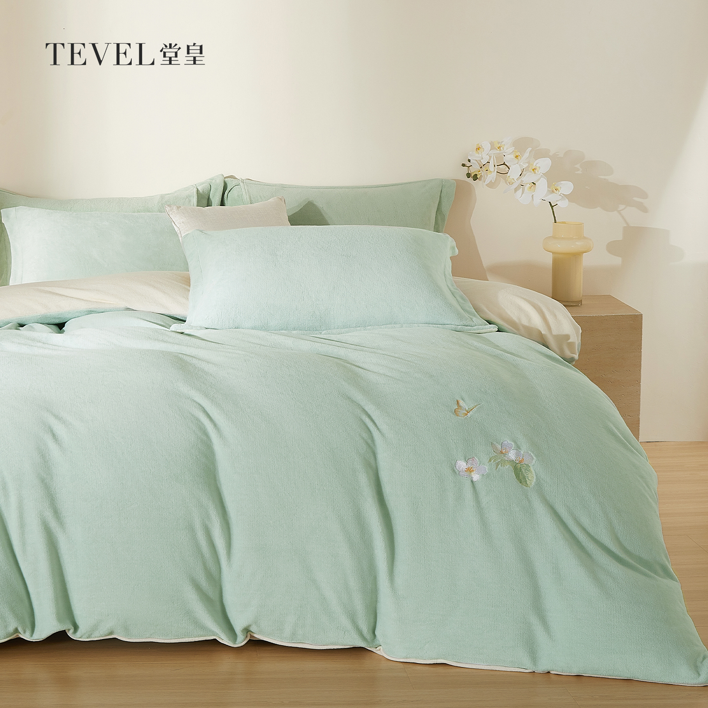 堂皇加厚牛奶绒四件套