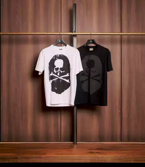 [Hong Kong Opening Limited Edition] BAPE MMJ Collaboration MVB Ape Head Skull Logo Washed Short Sleeve T-Shirt