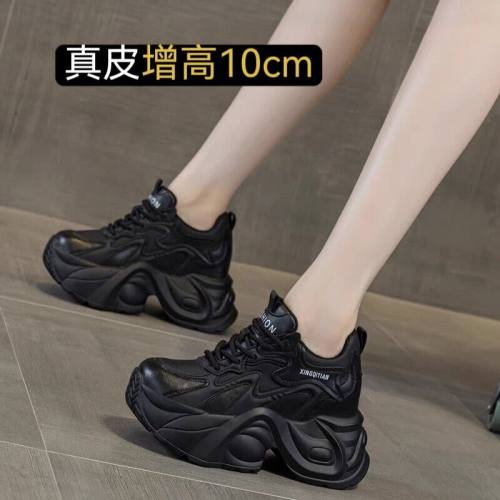 10cm内增高厚底老爹鞋女秋冬