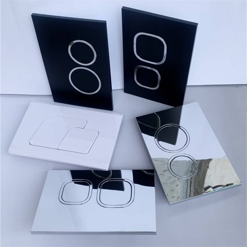 暗装水箱马桶冲水面板枪灰色