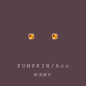 时光碎片 琥珀耳钉女小众设计感2025新款 夏季 耳环气质个性 耳夹