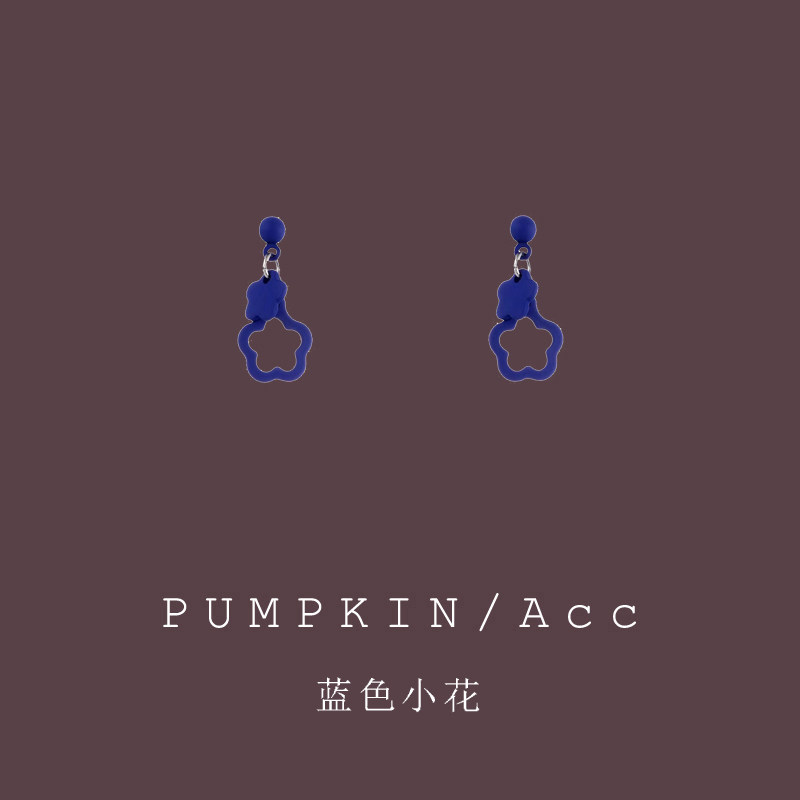 蓝色长款花朵蚊香盘耳夹无耳洞女简约气质克莱因蓝小花耳环耳饰,饰品/流行首饰/时尚饰品新,耳夹,淘宝优惠券,粉丝福利购,淘宝优惠卷
