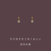 迷你金色水滴小耳坠小巧精致闪钻耳饰日常通勤耳环夏季 耳夹女 新款