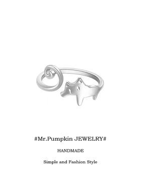 【南瓜先生】可爱小猫咪戒指开口