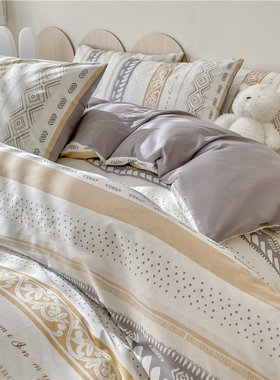 Sheyu story｜简约北欧极简风100全棉纯棉三四件套男生被套宿舍