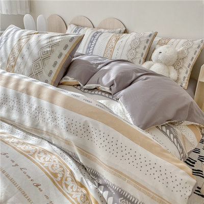 Sheyu story｜简约北欧极简风100全棉纯棉三四件套男生被套宿舍