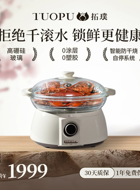 玉叶滋补电蒸锅鲜水蒸锅快速出蒸汽智能海鲜多功能全自动蒸鱼E034