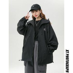 2025新款外套中性风宽松连帽冲锋衣女装 229 WY032 p65图片