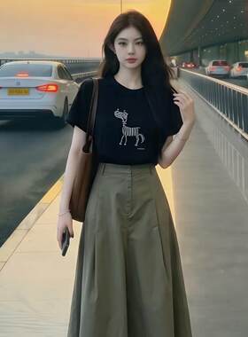2026超火减龄穿搭一整套小个子夏天绝美巨好看休闲裙子两件套装女