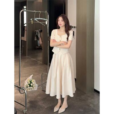 大码女装法式气质收腰显