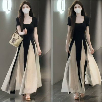 法式高级感气质网纱短袖