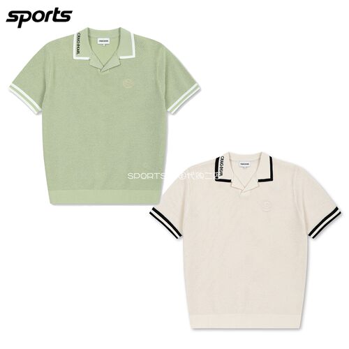 韩国代购CRAIG KARL高尔夫穿搭26春夏吸汗镂空运动针织短袖T恤男