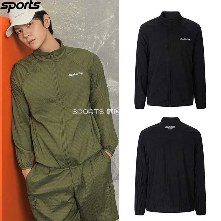 韩国代购double flag高尔夫26夏防风冷感防晒运动宽松长袖外套男
