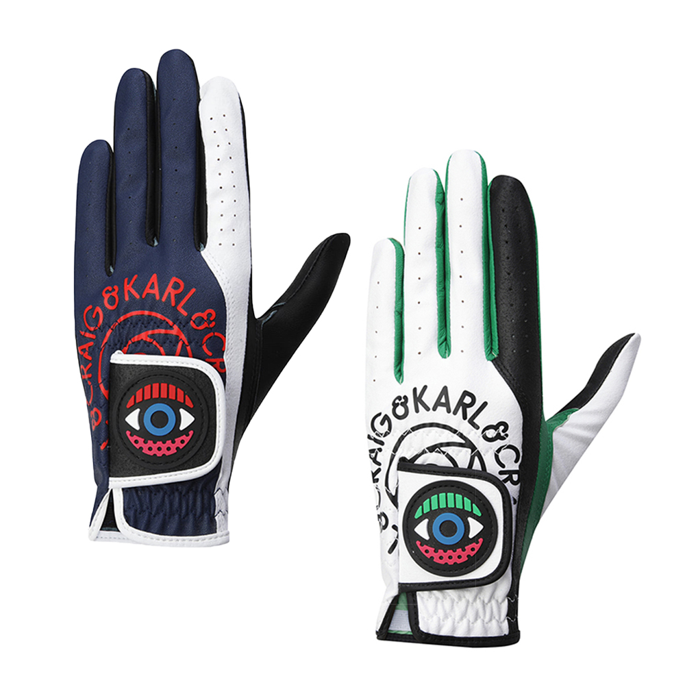 韩国代购CRAIG KARL高尔夫穿搭25秋冬ins撞色涂鸦运动手套男女款