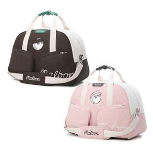 韩国代购MALBON高尔夫26春多功能皮革便携运动户外波士顿包衣物包