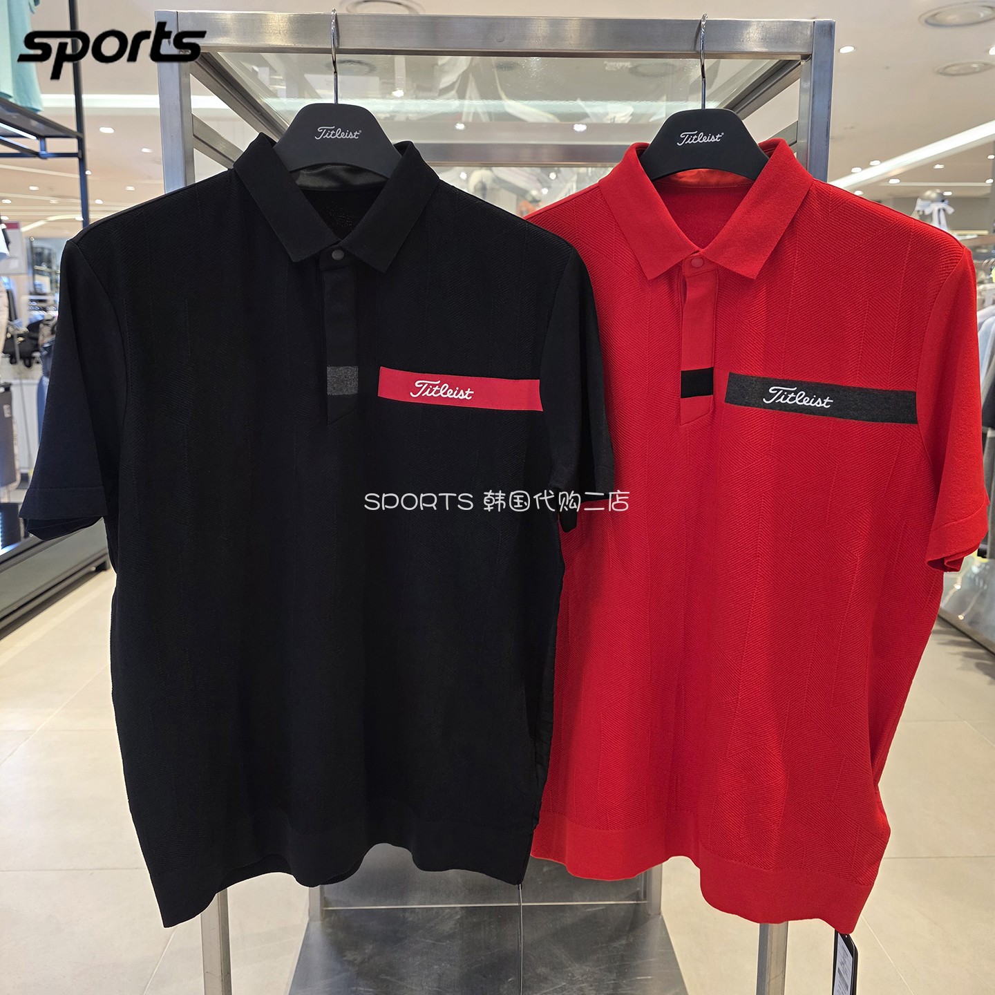 韩国代购titleist高尔夫穿搭26初秋透气弹力运动POLO衫短袖T恤男