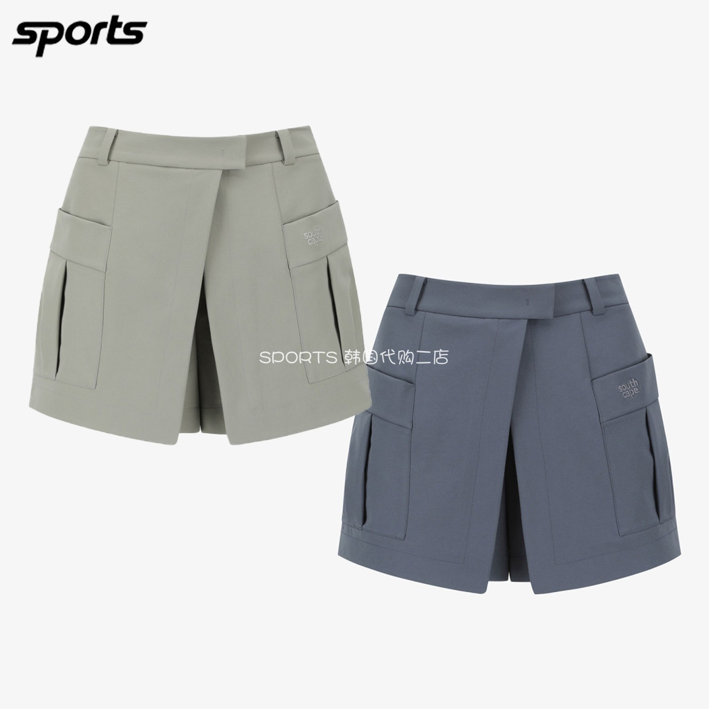 韩国代购southcape高尔夫穿搭26初秋简约双层弹力运动裙裤短裤女