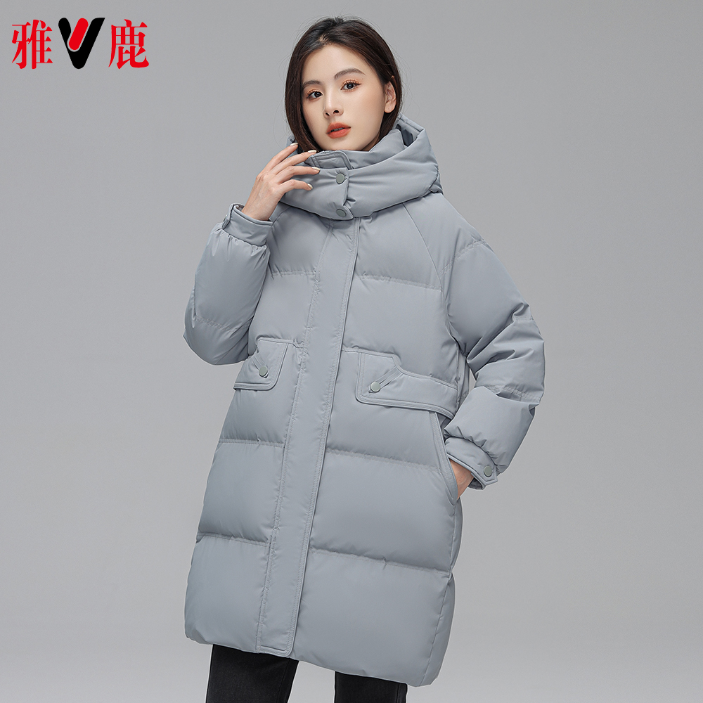 羽绒服女中长款2025新款冬季加厚90绒韩版爆款东北小个子外套