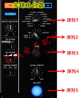 先锋DJM-900NXS2 800效果混音设定选择效果时间深度电位器DSX1068