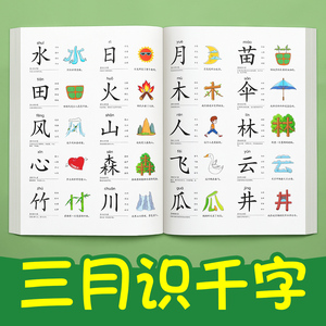 幼儿象形识字书1200字认字启蒙