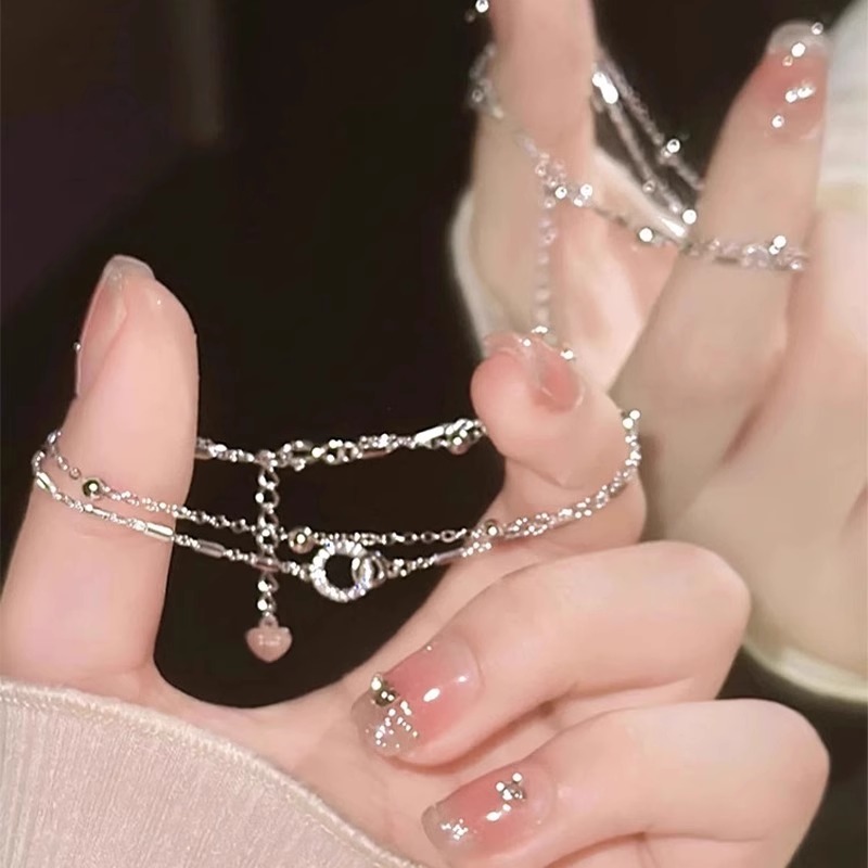 S925纯银环环相扣手链轻奢小众