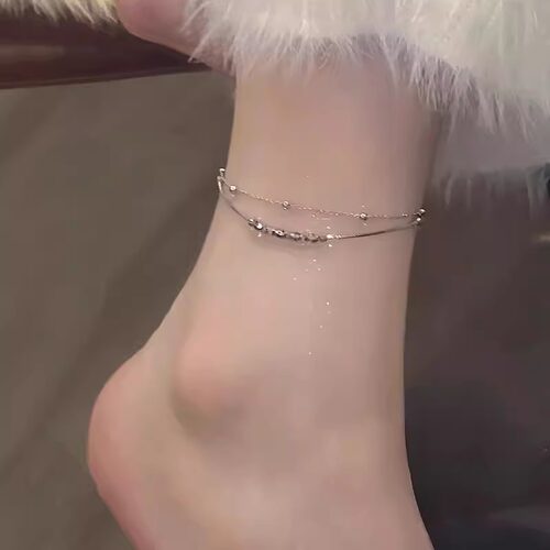 轻奢高级感脚链女ins设计新款潮