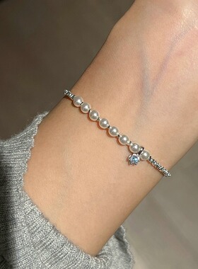 碎银子施家珍珠手链女2025新款