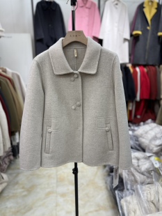 （商场同款专柜发货）冬羽丽人S27702年轻妈妈双面绒大衣短款外套