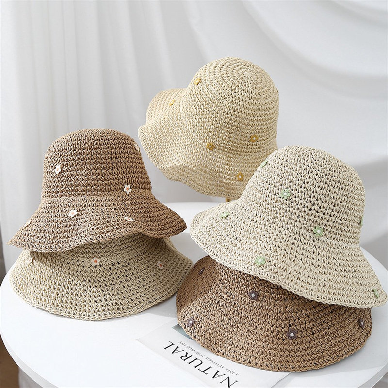 草帽草帽女夏季防紫外线度假出游海边沙滩草编防晒帽帽子