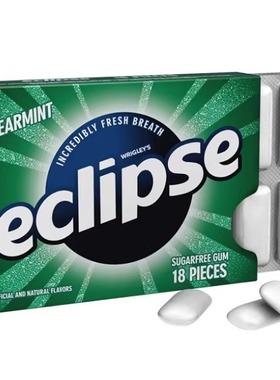 【加量装】美国原装进口eclipse口香糖SPEARMINI 留兰香薄荷