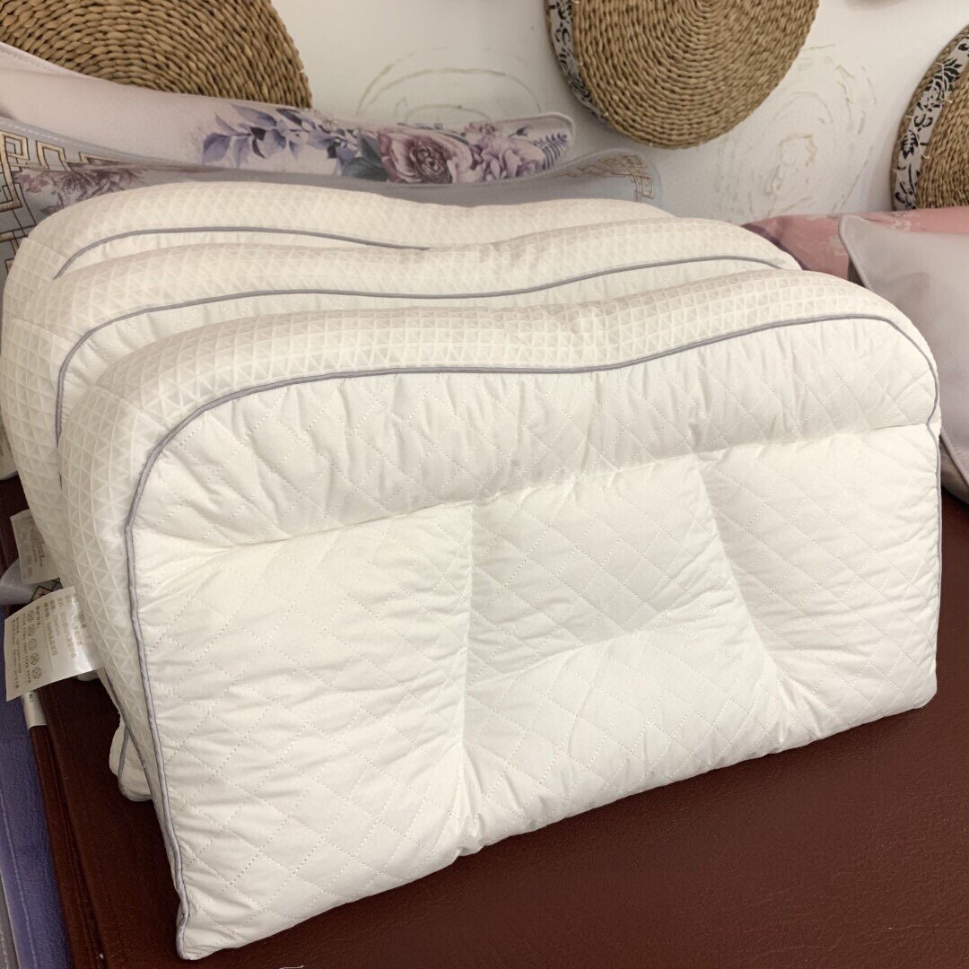 憨睡枕纯棉自由乳胶枕30°仰角分区枕立体镂空面料护颈释压枕腰靠